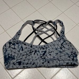 Lululemon blue tie die sports bra.